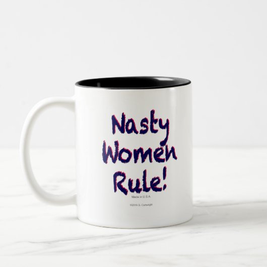 Nasty Women Rule Tweekleurige Koffiemok (Links)