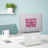 Nasty Women Stem hot roze moderne typografie Sticker (Laptop op bureau)