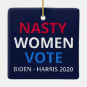 Nasty Women Stemmen I Keramisch Ornament (Achterkant)