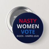 Nasty Women Stemmen I Ronde Button 7,6 Cm (Voorkant /achterkant)