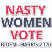 Nasty Women Stemmen I Sticker (Voorkant)