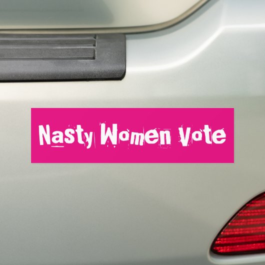 Nasty Women Stemming: Bumpersticker 2016 (Op auto)