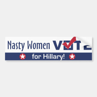 Nasty Women stemt voor Hillary Bumpersticker