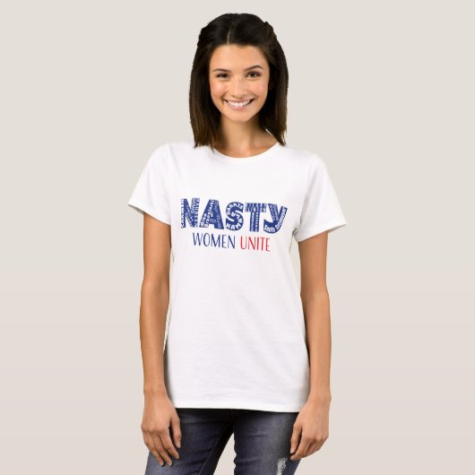 Nasty Women Unite Jersey T-Shirt (Voorkant volledig)