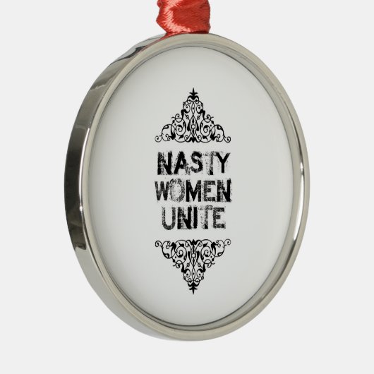 Nasty Women verenigt sierplanten Metalen Ornament (Rechts)