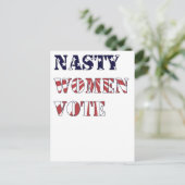 Nasty Women Vote Briefkaart (Staand voorkant)