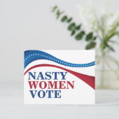 Nasty Women Vote Briefkaart (Staand voorkant)