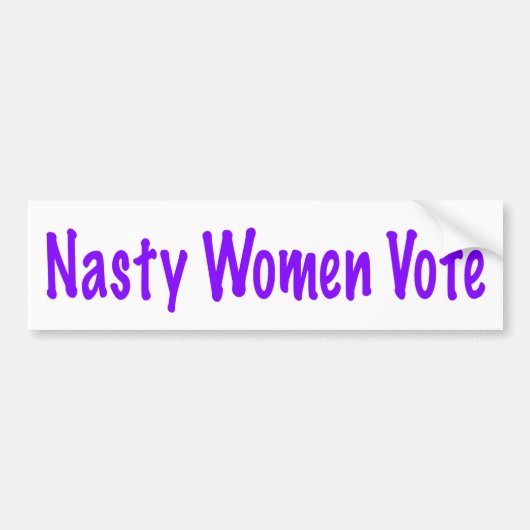 Nasty Women Vote Bumpersticker (Voorkant)