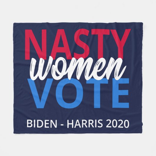 Nasty Women Vote II Fleece Deken (Voorkant (Horizontaal))