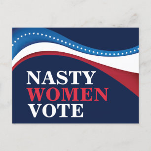 Nasty Women Vote Pro Choice Feminist Verkiezing Briefkaart