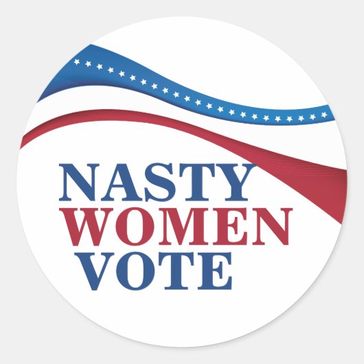 Nasty Women Vote Ronde Sticker (Voorkant)