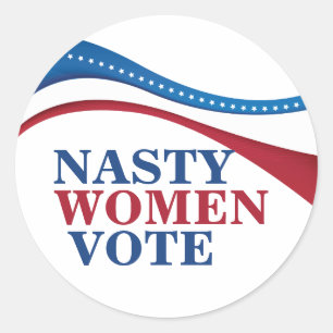 Nasty Women Vote Ronde Sticker