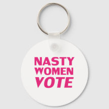 'Nasty Women Vote', warme roze, magenta fuchsia wh