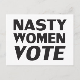 "Nasty Women Vote" zwart wit Briefkaart