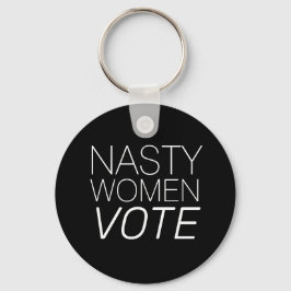 'Nasty Women Vote' zwart wit Sleutelhanger
