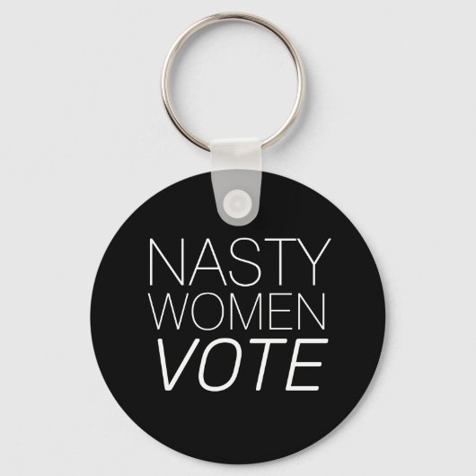 'Nasty Women Vote' zwart wit Sleutelhanger (Voorkant)