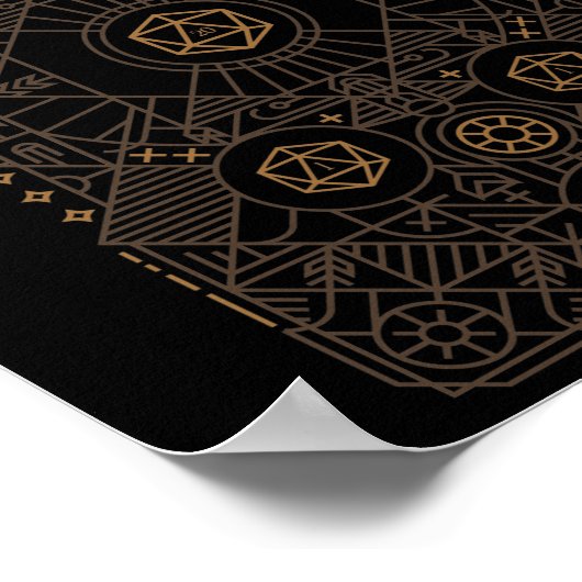 Nat20 - Kritieke defect D20-desktop RPG-retro Poster (Hoek)