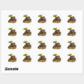 Nat 20 Dobbelsteen Hamsterende Wasbeer RPG Sticker (Vel)