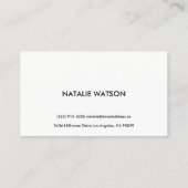 Nat Green Leaf Monogram Professional Nutritionist Visitekaartje (Achterkant)