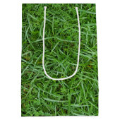 Nat groen gras medium cadeauzakje (Achterkant)