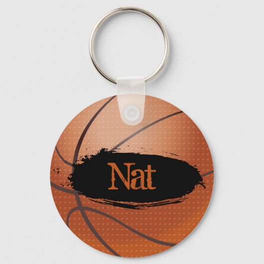 Nat Grunge Basketball Sleutelhanger / Key Ring (Voorkant)