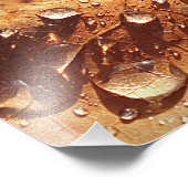 Nat herfstblad - Foto Afdruk (Hoek)