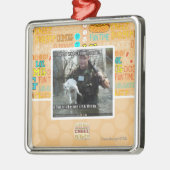 Nat kat en pistool metalen ornament (Links)