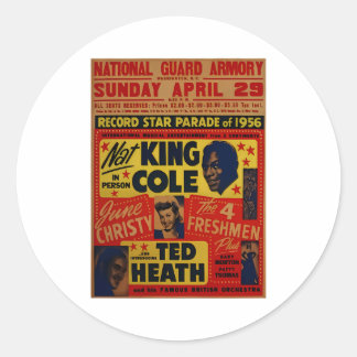 Nat King Cole Ronde Sticker