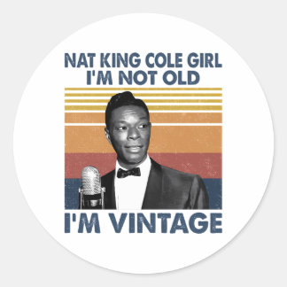 Nat King Cole Ronde Sticker
