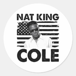 Nat King Cole Ronde Sticker