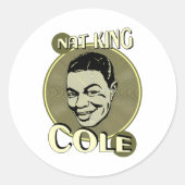 Nat King Cole Ronde Sticker (Voorkant)
