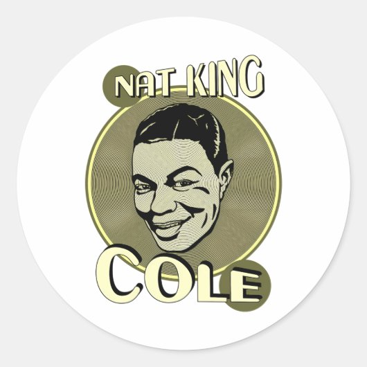 Nat King Cole Ronde Sticker (Voorkant)