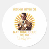 Nat King Cole Ronde Sticker (Voorkant)