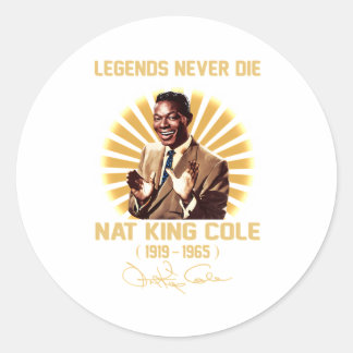 Nat King Cole Ronde Sticker