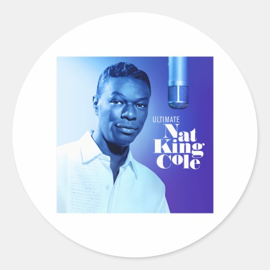 Nat King Cole Ronde Sticker (Voorkant)