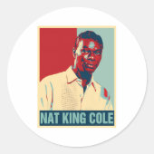 Nat King Cole Ronde Sticker (Voorkant)