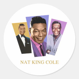 Nat King Cole Ronde Sticker