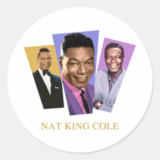 Nat King Cole Ronde Sticker