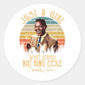 Nat King Cole Ronde Sticker (Voorkant)