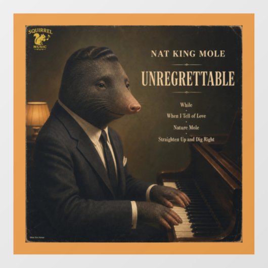 Nat King Mole Album: een Parodie Raamsticker (Vel)