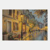 Nat Parijs Straat Inpakpapier Vel (Voorkant)