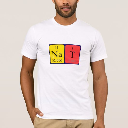 Nat periodiek lijstnaam shirt (Voorkant)