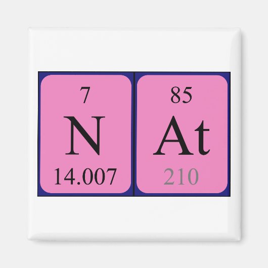 Nat periodiek table name magnet (Voorkant)