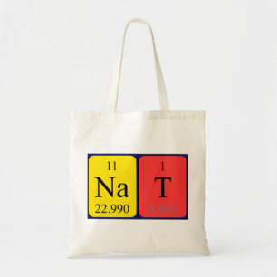 Nat Periodieke Naam canvas tas