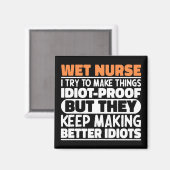 Nat Verpleegster Ik probeer het grappig te maken z Magneet (Voorkant / Achterkant)