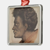 Natai, Maori Chief uit Bream Bay, Nieuw-Zeeland Metalen Ornament (Links)