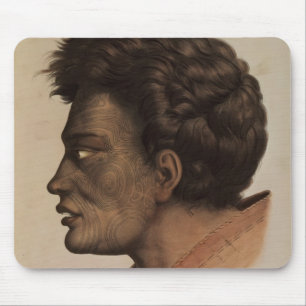 Natai, Maori Chief uit Bream Bay, Nieuw-Zeeland Muismat