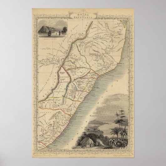 Natal And Kaffraria Poster (Voorkant)