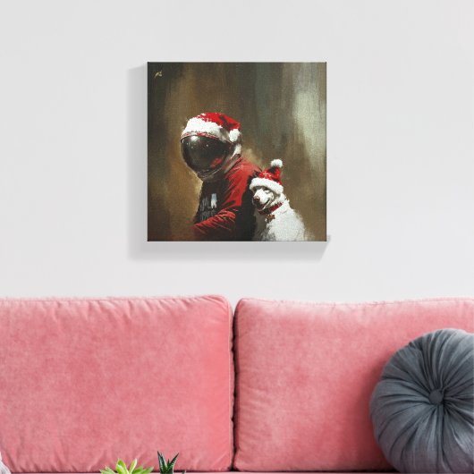 Natal Astronauta Canvas Afdruk (Insitu (Woonkamer))