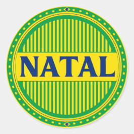 Natal City Pride – Braziliaanse identiteit Ronde Sticker